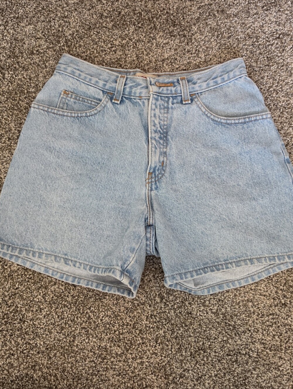 London Jean Vintage High-Rise Wash Denim Jean  Shorts
